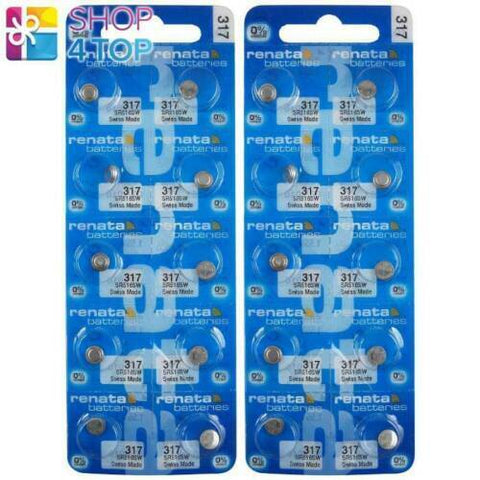 20x Renata 317 SR516SW Silver Oxide 1.55V Watch Batteries Swiss Made