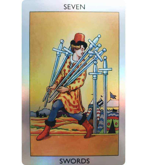 Radiant Rider-Waite Holographic Tarot Deck Pocket Size with Velvet Bag