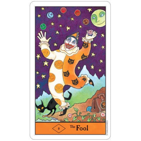 Halloween Tarot Deck by Kipling West 78 Cards US Games with Velvet Bag