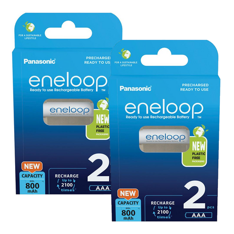 4 Panasonic Aaa Eneloop Eco Friendly Lr03 Rechargeable Batteries 800Mah 2Bl