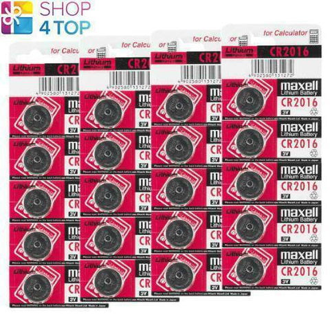 20x Maxell CR2016 3V Lithium Coin Cell Batteries DL2016 ECR2016 Japan