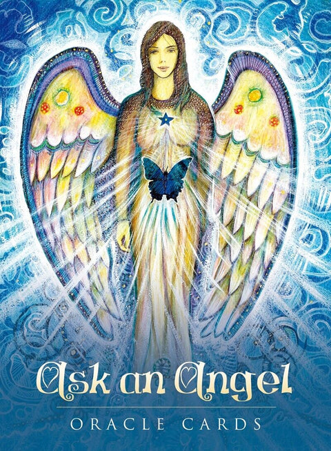 Ask an Angel Oracle Cards Deck by Blue Angel 42 Cards & Guidebook w/ Bag