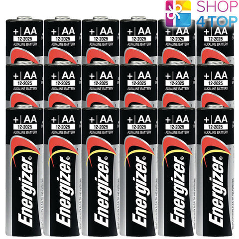 18x Energizer AA 1.5V Alkaline Batteries LR6 MN1500 E91 Mignon