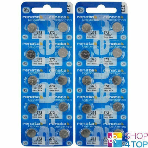 20 Renata 373 Sr916Sw Batteries Silver 1.55V Sr68 Watch Swiss Made NEW