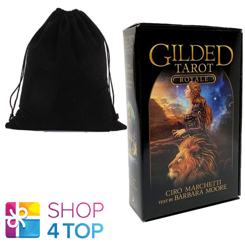 Gilded Tarot Royale Cards Deck Ciro Marchetti Barbara Moore Llewellyn With Bag