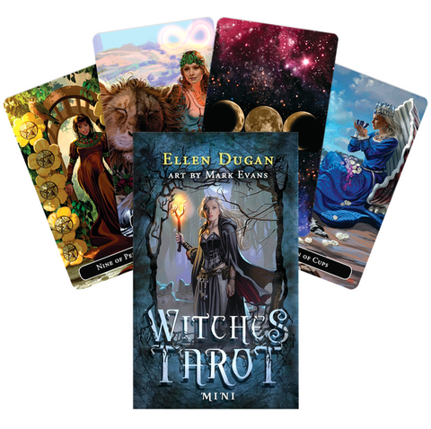 The Witches Tarot Mini Cards Deck Llewellyn Ellen Dugan Esoteric And Bag NEW