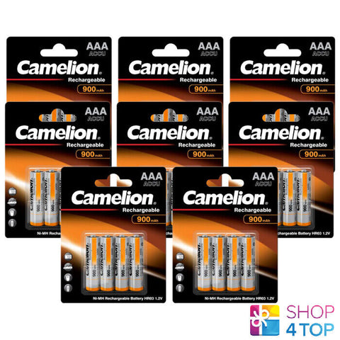 32x Camelion AAA 900mAh Ni-MH Rechargeable Batteries 1.2V HR03