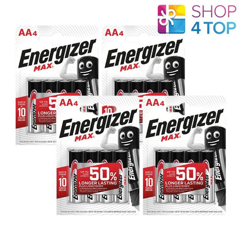 16 Energizer Max Aa Lr6 Alkaline Batteries 1.5V Mignon Stilo Exp 2030 NEW