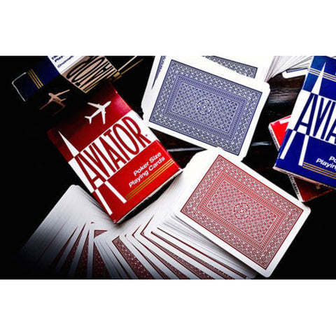 4x Bicycle Aviator Standard Index Playing Cards, 2 Red 2 Blue Poker