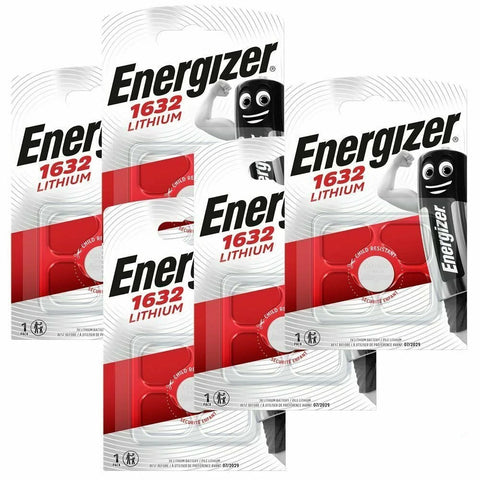 5x Energizer CR1632 3V Lithium Coin Cell Batteries DL1632 for Watch Remote