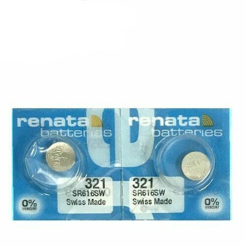 2x Renata 321 SR616SW Silver Oxide 1.55V Watch Batteries Swiss Made