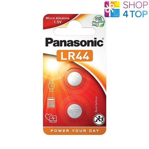 2x Panasonic LR44 A76 1.5V Alkaline Button Cell Batteries for Watches