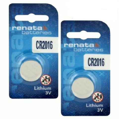 2x Renata CR2016 3V Lithium Coin Cell Battery DL2016 ECR2016 Swiss Made