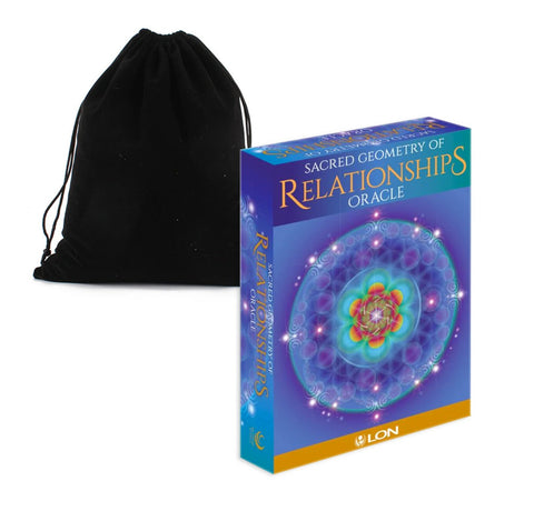 Sacred Geometry of Relationships Oracle Deck 44 Cards Guidebook & Velvet Bag