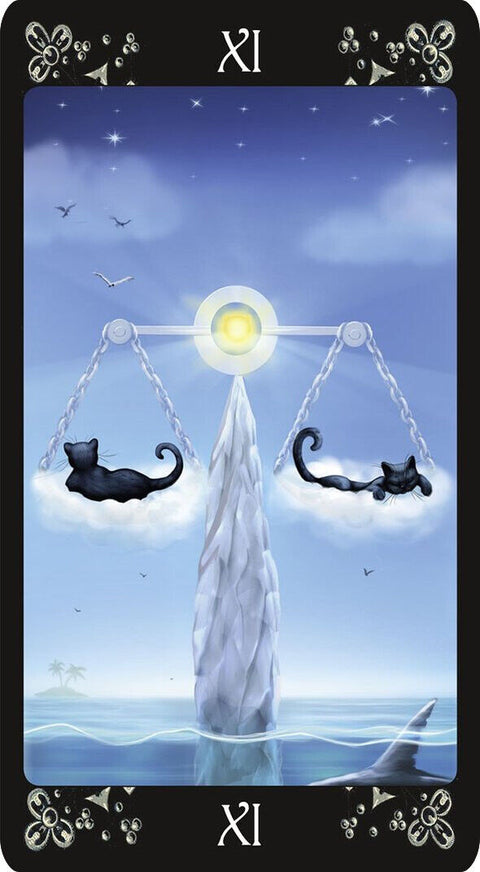 Black Cats Tarot Deck 78 Cards Lo Scarabeo with Velvet Bag Rider-Waite