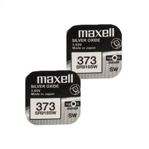 2x Maxell 373 SR916SW 1.55V Silver Oxide Watch Batteries Japan