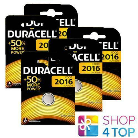 5 Duracell Cr2016 Lithium Battery 3V Coin Cell Dl2016 Ecr2016 NEW