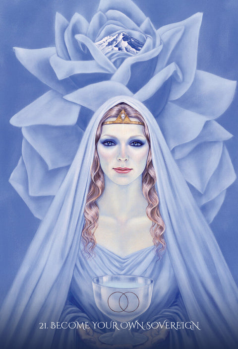 Through The Eyes Of The Soul Oracle Cards And Bag Deck Blue Angel Esoteric NEW