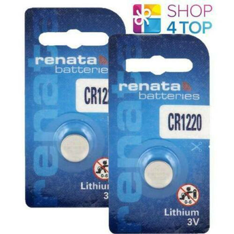 2 Renata Cr1220 Lithium Batteries 3V Cell Coin Button Ecr1220 Exp 2029 NEW