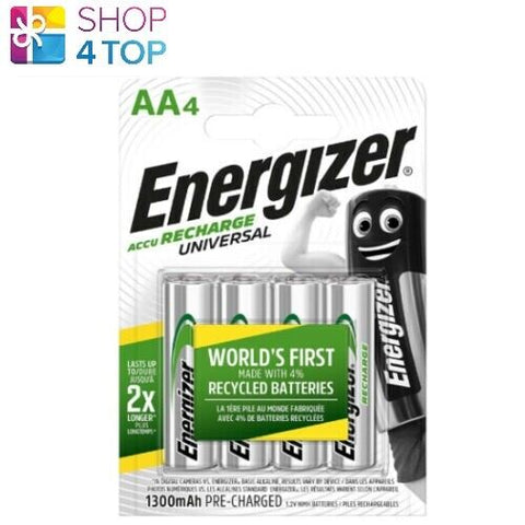 4x Energizer AA NiMH Rechargeable Batteries 1300mAh 1.2V HR6 Universal