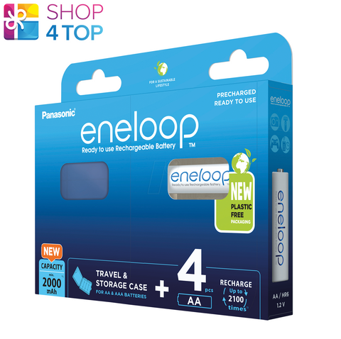 Panasonic Eneloop AAA rechargeable batteries 4 pcs. and storage case