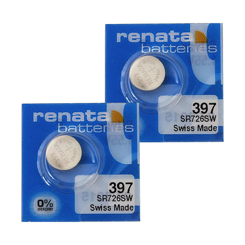 2 Renata 397 396 Sr726Sw Batteries Silver 1.55V Watch Battery 10Bl Made In Swiss