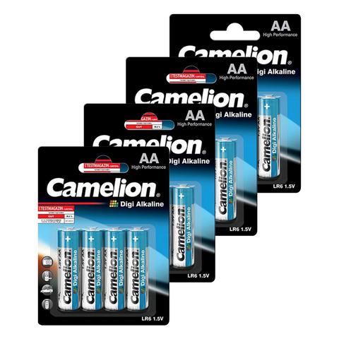 16x Camelion Digi Alkaline AA Batteries 1.5V LR6 MN1500 E91 Long Life