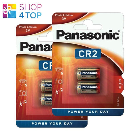 4 Panasonic Photo Lithium Cr2 Batteries Dlcr2 Kcr2 Cr17355 2Bl Exp 2033 NEW
