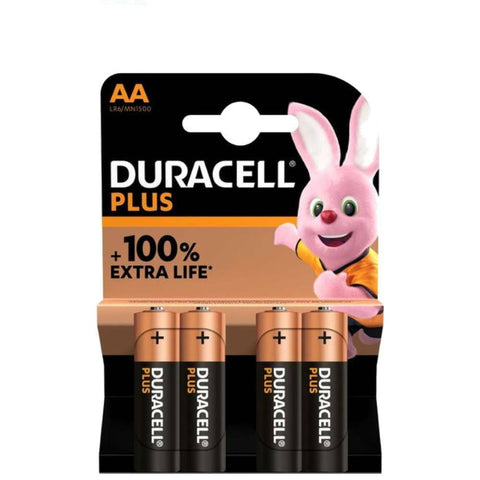 4x Duracell Plus AA LR6 Alkaline Batteries 1.5V MN1500 Mignon 4-Pack