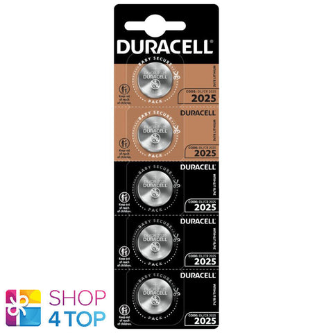 5 Duracell Cr2025 Lithium Batteries 3V Cell Coin Button 5Bl Blister Exp 2033 NEW
