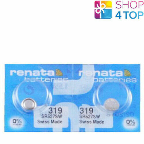 2x Renata 319 SR527SW Silver Oxide 1.55V Watch Batteries SR64