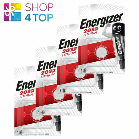 4x Energizer CR2032 3V Lithium Coin Cell Batteries for Watches & Scales