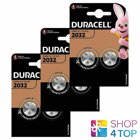 6 Duracell Cr2032 Lithium Batteries Blister 3V Coin Cell Dl2032 2Bl NEW