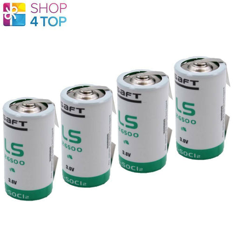 4x Saft LS26500 3.6V 7700mAh Li-SOCl2 Battery with U Solder Lugs
