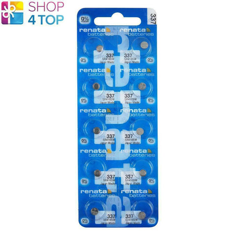 10x Renata 337 SR416SW Silver Oxide 1.55V Watch Batteries Made in Japan