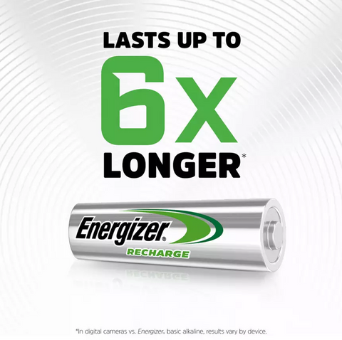 4x Energizer Recharge Extreme AA HR6 2300mAh NiMH 1.2V Rechargeable Batteries