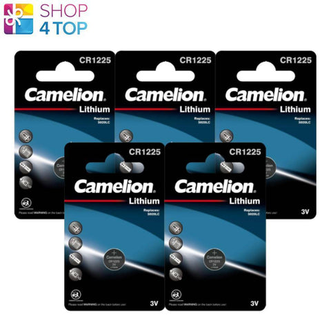 5 Camelion Cr1225 Batteries Lithium 3V Coin Cell Dl1225 Ecr122 1Bl Exp 2031 NEW