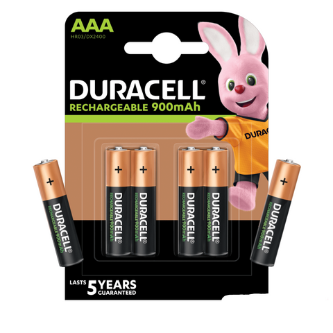 6x Duracell AAA Rechargeable Batteries NiMH 850mAh 1.2V HR03 Micro