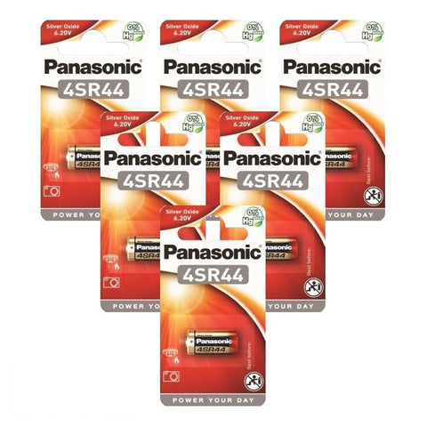 6x Panasonic 4SR44 6.2V Silver Oxide Battery 544 PX28 A544 4LR44