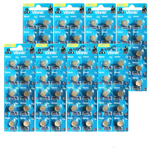 80x Vinnic L921 AG6 LR69 1.5V Alkaline Button Cell Watch Batteries