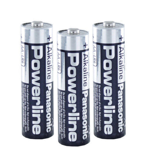3x Panasonic Powerline AA Industrial Alkaline Batteries LR6 MN1500 1.5V