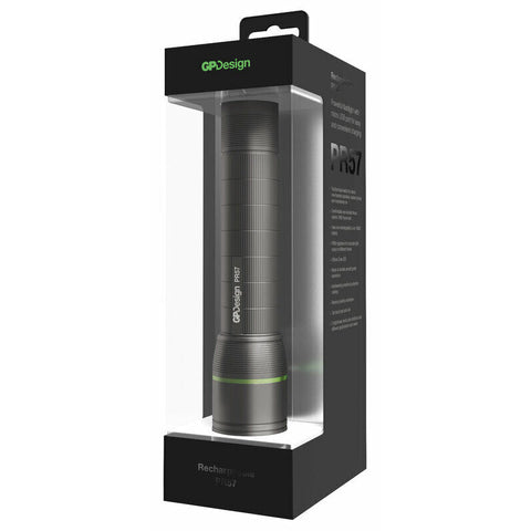 GP Design PR57 1000 Lumen Rechargeable LED Flashlight with Battery