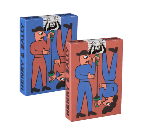 2 Henry And Sally 1 Blue 1 Red Decks Playing Cards Magic Art Of Play Aop010
