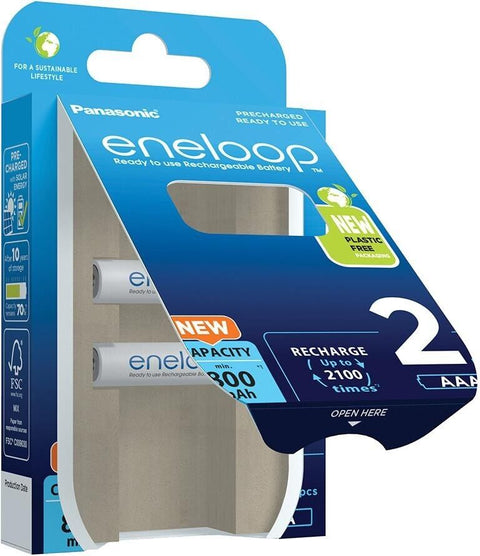 4 Panasonic Aaa Eneloop Eco Friendly Lr03 Rechargeable Batteries 800Mah 2Bl