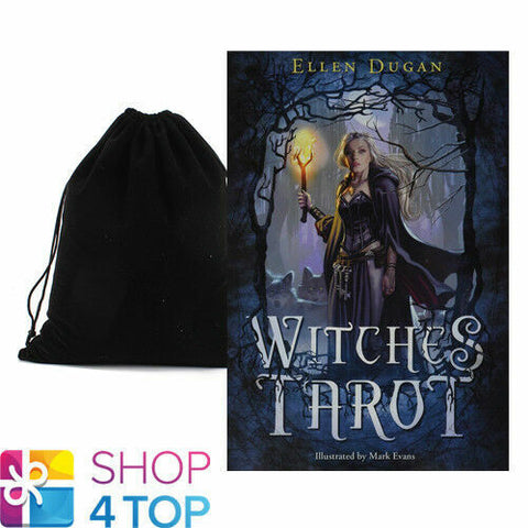 Witches Tarot Cards Deck Esoteric Telling Ellen Dugan Llewellyn With Bag NEW