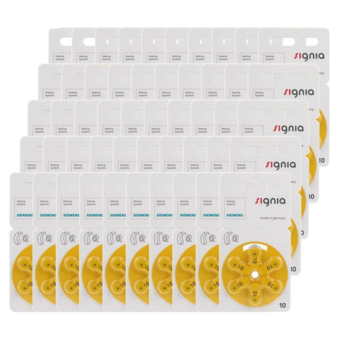 300x Siemens Signia Size 10 PR70 Zinc Air Hearing Aid Batteries 1.45V