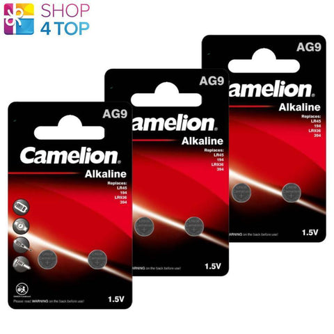 6x Camelion LR936 AG9 394 Alkaline 1.5V Watch Button Cell Batteries