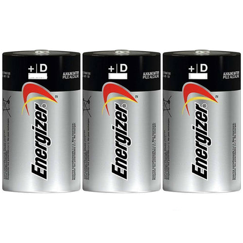 3x Energizer Max D Alkaline Batteries 1.5V LR20 MN1300 Long Lasting