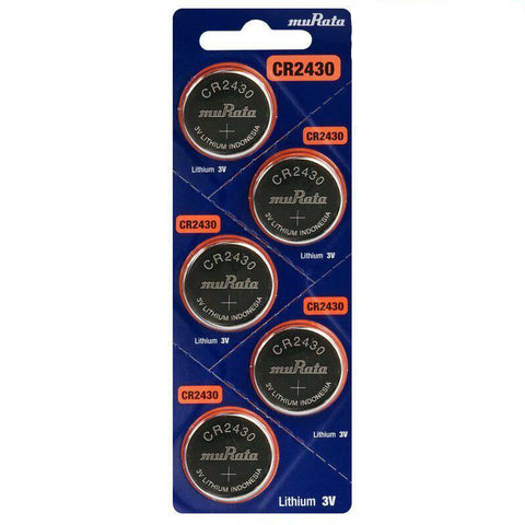 5x Murata CR2430 3V Lithium Coin Cell Batteries 300mAh DL2430 ECR2430