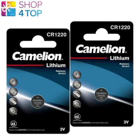 2x Camelion CR1220 3V Lithium Coin Cell Batteries DL1220 ECR1220